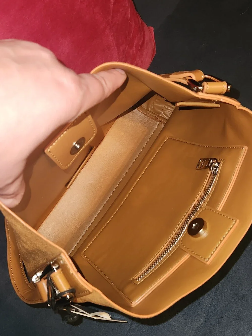 Steve Madden Caramel Suede Shoulder Bag